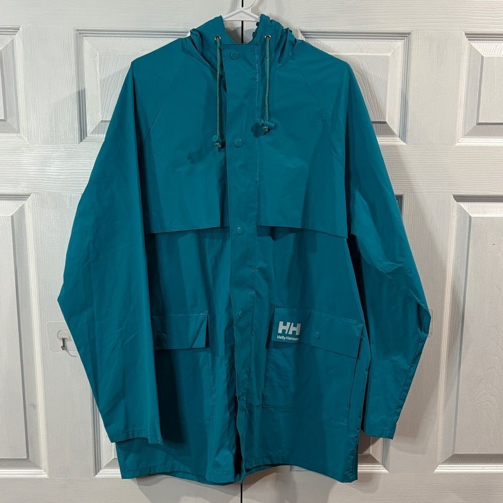 Helly Hansen Coat Jacket Men's Fowl Weather Gear Fisherman Raincoat